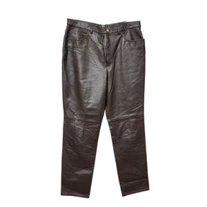 Jones New York Brown Leather Pants Size12